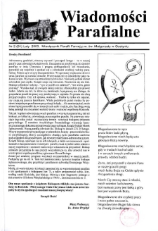 Wiadomości Parafialne 2003.02 Nr2(91)
