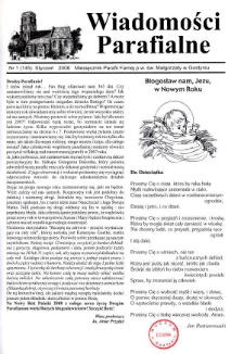 Wiadomości Parafialne 2008.01 Nr1 (145)