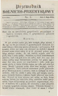 Przewodnik Rolniczo-Przemysłowy 1836.05.01 R.1 No.3