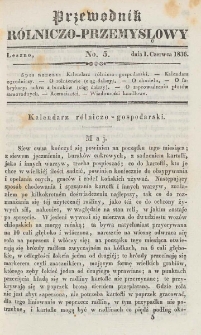 Przewodnik Rolniczo-Przemysłowy 1836.06.01 R.1 No.5
