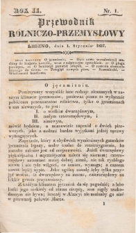 Przewodnik Rolniczo-Przemysłowy 1837.01.01 R.2 Nr1