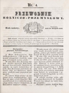 Przewodnik Rolniczo-Przemysłowy 1842.08.15 R.6 Nr 4