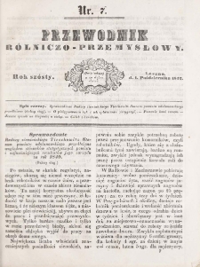 Przewodnik Rolniczo-Przemysłowy 1842.10.01 R.6 Nr 7