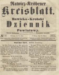 Rawicko-Krobski Dziennik Powiatowy. 1854.03.15 R.4 Nr 11