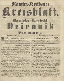 Rawicko-Krobski Dziennik Powiatowy. 1854.05.31 R.4 Nr 22