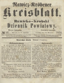 Rawicko-Krobski Dziennik Powiatowy. 1854.09.06 R.4 Nr 36