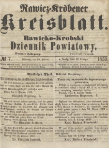 Rawicko-Krobski Dziennik Powiatowy. 1859.02.16 R. 9 Nr 7