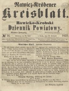 Rawicko-Krobski Dziennik Powiatowy. 1859.04.20 R. 9 Nr 16
