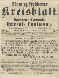 Rawicko-Krobski Dziennik Powiatowy. 1859.05.18 R. 9 Nr 20