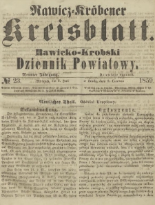 Rawicko-Krobski Dziennik Powiatowy. 1859.06.08 R. 9 Nr 23