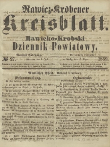 Rawicko-Krobski Dziennik Powiatowy. 1859.07.06 R. 9 Nr 27