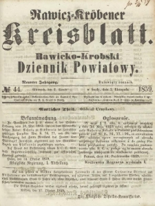 Rawicko-Krobski Dziennik Powiatowy. 1859.11.02 R. 9 Nr 44