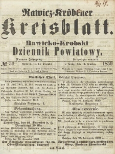 Rawicko-Krobski Dziennik Powiatowy. 1859.12.14 R. 9 Nr 50