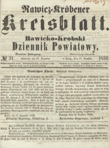 Rawicko-Krobski Dziennik Powiatowy. 1859.12.21 R. 9 Nr 51