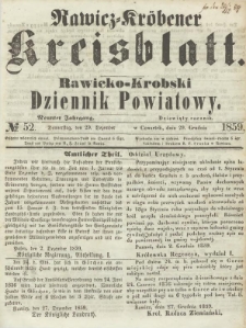 Rawicko-Krobski Dziennik Powiatowy. 1859.12.28 R. 9 Nr 52