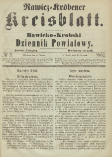 Rawicko-Krobski Dziennik Powiatowy. 1862.01.09 R. 12 Nr 2