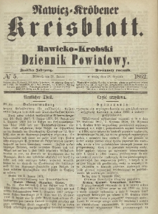 Rawicko-Krobski Dziennik Powiatowy. 1862.01.29 R. 12 Nr 5