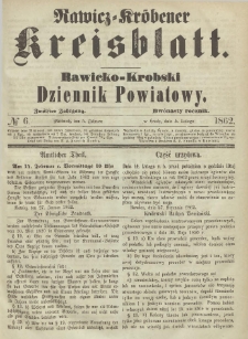 Rawicko-Krobski Dziennik Powiatowy. 1862.02.05 R.12 Nr 6