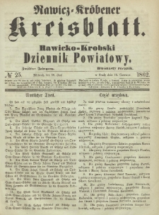 Rawicko-Krobski Dziennik Powiatowy. 1862.06.18 R.12 Nr 25