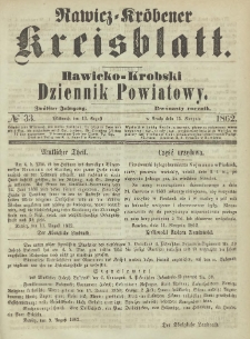 Rawicko-Krobski Dziennik Powiatowy. 1862.08.06 R.12 Nr 32