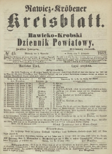 Rawicko-Krobski Dziennik Powiatowy. 1862.11.05 R.12 Nr 45