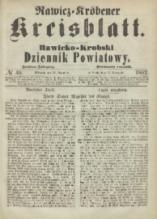 Rawicko-Krobski Dziennik Powiatowy. 1862.11.12 R.12 Nr 46