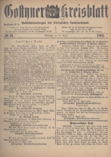Gostyner Kreisblatt 1905.04.19 Nr 31
