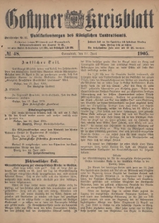 Gostyner Kreisblatt 1905.06.17 Nr 48