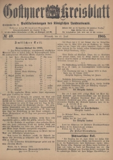 Gostyner Kreisblatt 1905.06.21 Nr 49