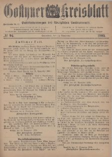 Gostyner Kreisblatt 1905.11.25 Nr 94