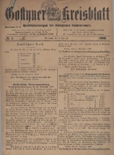 Gostyner Kreisblatt 1906.01.03 Nr 1