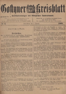 Gostyner Kreisblatt 1908.01.04 Nr 2