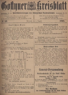 Gostyner Kreisblatt 1908.08.05 Nr 63