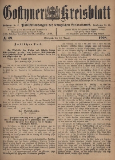 Gostyner Kreisblatt 1908.08.26 Nr 69