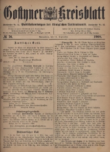 Gostyner Kreisblatt 1908.09.19 Nr 76