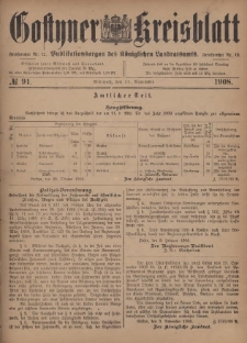 Gostyner Kreisblatt 1908.11.11 Nr 91
