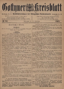 Gostyner Kreisblatt 1908.11.18 Nr 93