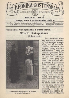 Kronika Gostyńska : jednodni&oacute;wka regjonalna. 1931.10.01 T.3 z.5