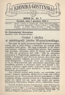 Kronika Gostyńska : jednodni&oacute;wka regjonalna. 1931.12.01 T.3 z.7