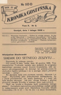 Kronika Gostyńska : jednodni&oacute;wka regjonalna. 1939.02.01 T.10 z.2
