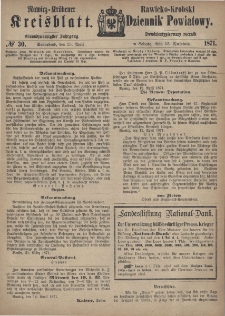 Rawicko-Krobski Dziennik Powiatowy. 1871.04.15 R. 21 Nr 30