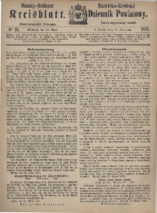 Rawicko-Krobski Dziennik Powiatowy. 1871.04.19 R. 21 Nr 31