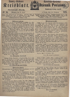 Rawicko-Krobski Dziennik Powiatowy. 1871.04.26 R. 21 Nr 33