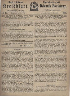 Rawicko-Krobski Dziennik Powiatowy. 1871.04.29 R. 21 Nr 34