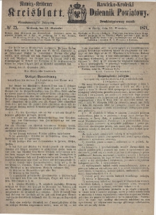 Rawicko-Krobski Dziennik Powiatowy. 1871.09.13 R. 21 Nr 73