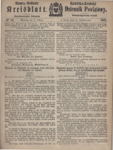Rawicko-Krobski Dziennik Powiatowy. 1871.10.11 R. 21 Nr 81