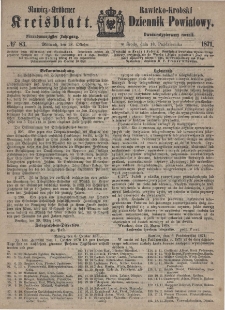 Rawicko-Krobski Dziennik Powiatowy. 1871.10.18 R. 21 Nr 83