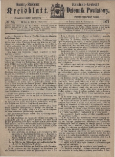 Rawicko-Krobski Dziennik Powiatowy. 1871.11.08 R. 21 Nr 89
