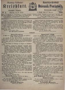 Rawicko-Krobski Dziennik Powiatowy. 1869.01.27 R. 19 Nr 4