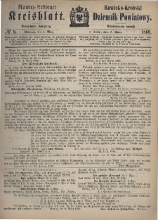 Rawicko-Krobski Dziennik Powiatowy. 1869.03.03 R. 19 Nr 9